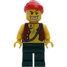 LEGO Piraten Chess Speelset Piraat met Anker Tattoo en Rood Bandana Minifiguur