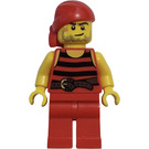LEGO Pirates Chess Set Pirate with Black and Red Stripes Shirt and Red Bandana Minifigure