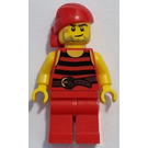 LEGO Pirates Chess Set Pirate avec Noir et rouge Rayures Shirt et rouge Bandana Figurine