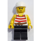 LEGO Pirates Chess Set Pirate mit rot und Weiß Striped Shirt mit Weiß Bandana und Angry Look Minifigur