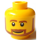 LEGO Plain Head with Beard (Safety Stud) (3626)