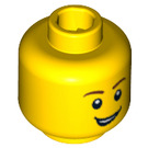 LEGO Plain Head with Lopsided Grin and White Pupils (Safety Stud) (3626)
