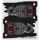 LEGO Plastique Flags avec Scorpion Print