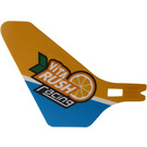 LEGO Plastic Staart (Fin) for Flying Helicopter met 'ViTA RUSH racing' en Oranje (69846)
