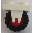 LEGO Platte 2 x 2 mit Rad Halter und rot Rad (2415)