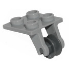 LEGO Plate 2 x 2 with Wheel Holder with Dark Stone Gray Wheel Centre with Stub Axles