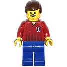 LEGO Player No.11 pro Červená/Modrá Team Fotbal Minifigurka