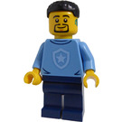 LEGO Politie Cadet, Male (Zwart Kort Curly Haar) minifiguur