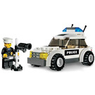 LEGO Police Auto (Autocollant noir / vert) 7236-1
