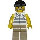 LEGO Police Chien Unit Male Bandit avec Jail Prisoner Shirt Figurine
