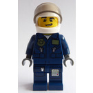 LEGO Policie Helikoptéra Pilot s Odznak a Modrá Pás Minifigurka