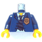 LEGO Police HQ Chief Torso with Golden Badge and Necktie with Dark Blue Arms and Yellow Hands (973)