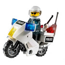 LEGO Police Motorcycle (Schwarz/Grün Aufkleber) 7235-1