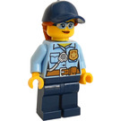 LEGO Police Officer (Female) with Light Blue Shirt and Cap (Safety Glasses) Minifigure
