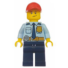 LEGO Polizei Officer im rot Deckel Minifigur