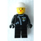 LEGO Police Officer in Zipped Suit with White Cap Minifigure