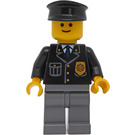 LEGO Police Officer with Badge, Blue Tie and Black Hat Minifigure