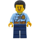 LEGO Politie agent met Zwart Coiled Haar Minifiguur