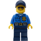 LEGO Politimand med Dark Blå Hat og Solbriller Minifigur