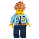 LEGO Polizei Officer mit Mit Stacheln versehen Haar Minifigur