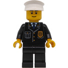 LEGO Polizei Gefangene(r) Wache Minifigur mit schwarzen Augenbrauen