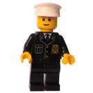 LEGO Politie Gevangene Bewaker Minifiguur met bruine wenkbrauwen