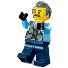 LEGO Polis Sergeant Sam Grizzled med grå Hår Minifigur