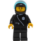 LEGO Policja z Czarny Zipper Kurtka I Czarny Kask Minifigurka