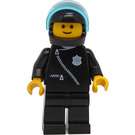 LEGO Politie met Zwart Zipper Jacket en Zwart Helm minifiguur
