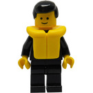 LEGO Polizei mit Lifejacket und Schwarz Haar Minifigur