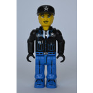 LEGO Policeman with Black Cap with Silver Star Minifigure