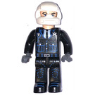LEGO Policeman with Black Uniform and White Helmet with Light Flesh Head Minifigure