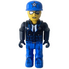 LEGO Politimann med Blå Caps med Sølv Stjerne Minifigur