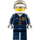 LEGO Politieagent met Bril en Wit Helm Minifiguur