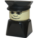 LEGO полицай с Полиция Шапка Черно, Широка Smile Print Фигура Duplo