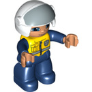 LEGO Policeman with Yellow Vest and White Helmet Duplo Figure