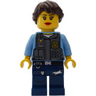 LEGO Policewoman with Brown Hair Minifigure