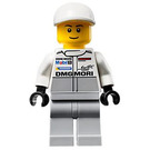 LEGO Porsche Mechaniker mit Weiß Kappe Minifigur