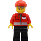 LEGO Post Office Mailman z Czerwony Czapka Minifigurka