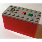 LEGO Power Functions Batterie Box mit Rot Unterseite (Non-Rechargeable) (87513)