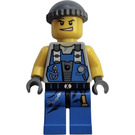 LEGO Power Miner Engineer with Blue Outfit and Cap Minifigure