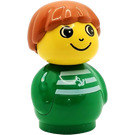 LEGO Primo Figure, Boy with Green Base, Green Top with Stripes and Anchor Pattern Primo Figure
