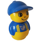 LEGO Primo Figure, Boy Yellow Base, Blue Top with Yellow Suspenders Primo Figure