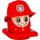 LEGO Primo Fireman head with Helmet Figure