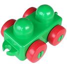 LEGO Primo Fahrzeug Base mit rot Räder und tow hitches (31605 / 76044)