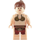 LEGO Princess Leia with Slave Outfit and Reddish Brown Hair Minifigure