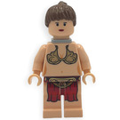 LEGO Princess Leia with Slave Outfit and Reddish Brown Hair with Neck Bracket Minifigure