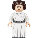 LEGO Prinsesse Leia med hvid Påklædning med Detailed Bælte og Nederdel Minifigur