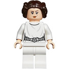 LEGO Prinsessa Leia jossa Valkoinen Asu jossa Detailed Vyö (Crooked Smile / Angry) Minihahmo