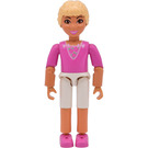 LEGO Prinsesse Vanilla med hvid Shorts & Dark Lyserød Top med Roses Dekoration Minifigur